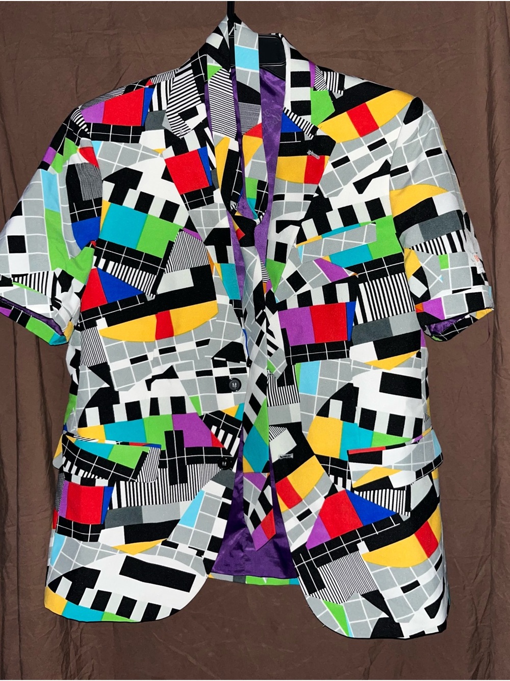 OppoSuits Multicolor Geometric Test Pattern Blazer